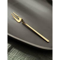 Вилка десертная из нержавеющей стали Magistro Wave, длина 14,7 см, цвет золотой Вилка десертная из нержавеющей стали Magistro Wave, длина 14,7 см, цвет золотой