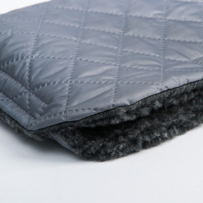 Муфта на ручку коляски, стеганная, цвет серый Муфта на ручку коляски, стеганная, цвет серый