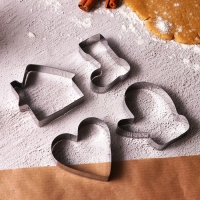 Новый год. Набор форм для печенья «Уют», металл, 4 шт Новый год. Набор форм для печенья «Уют», металл, 4 шт