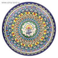 Ляган Риштанская Керамика "Узоры", 31 см, синий Ляган Риштанская Керамика "Узоры", 31 см, синий