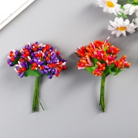 Декор для творчества "Капельки" (1 набор=1 букету) в букете 12 цветов МИКС 12х1,5 см Декор для творчества "Капельки" (1 набор=1 букету) в букете 12 цветов МИКС 12х1,5 см