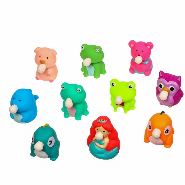 Антистресс игрушка &laquo;Друзья Русалочки&raquo;, мялка с воздухом, набор 3 шт, цвета МИКС