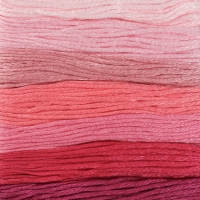 Набор ниток мулине, 8 &plusmn; 1 м, 7 шт, цвет розовый спектр