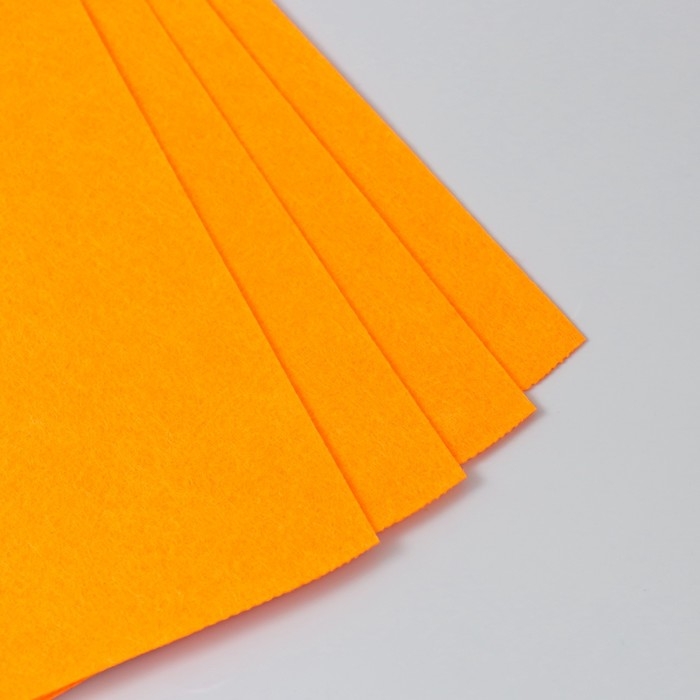 Фетр 1 мм "Оранжевый" набор 4 листа 30х40 см