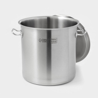 Кастрюля из нержавеющей стали Hanna Knövell HoReCa, 40 л, толщина 0,8 мм, 201 сталь, с крышкой Кастрюля из нержавеющей стали Hanna Knövell HoReCa, 40 л, толщина 0,8 мм, 201 сталь, с крышкой