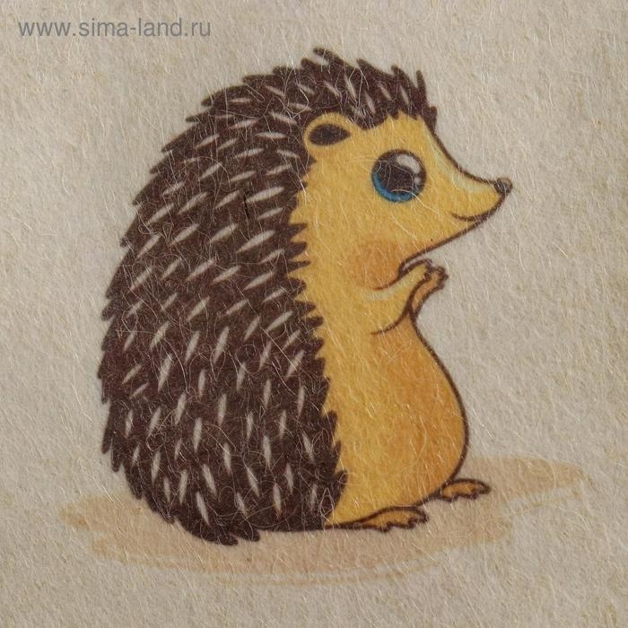 Шапка для бани с детским принтом Шапка для бани с детским принтом "Ёжик" , белая