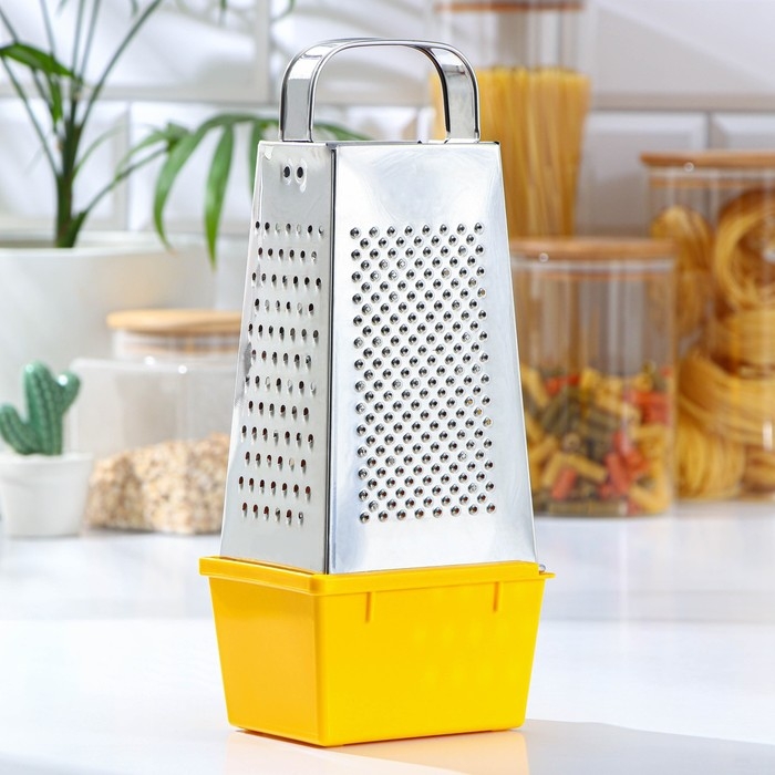 Тёрка «Сталь», 4 грани, из нержавеющей стали, 11×9×27 см, МИКС Тёрка «Сталь», 4 грани, из нержавеющей стали, 11×9×27 см, МИКС