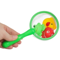 Набор игрушек для ванны "На пруду" + сачок + 3 пвх игрушки, Крошка Я
