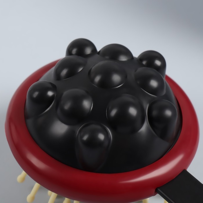 Массажёр-чесалка «Отдых», двусторонний, универсальный, 35 × 6 × 8 см, цвет красный/чёрный Массажёр-чесалка «Отдых», двусторонний, универсальный, 35 × 6 × 8 см, цвет красный/чёрный