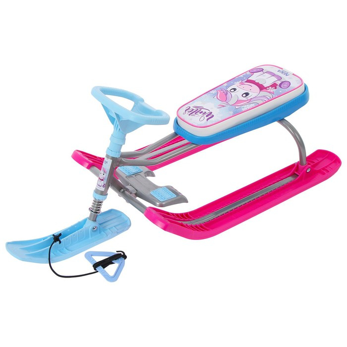 Снегокат &laquo;Тимка спорт 2 Единорог&raquo;, ТС2-М/ЕР, цвет сиреневый/серый/розовый