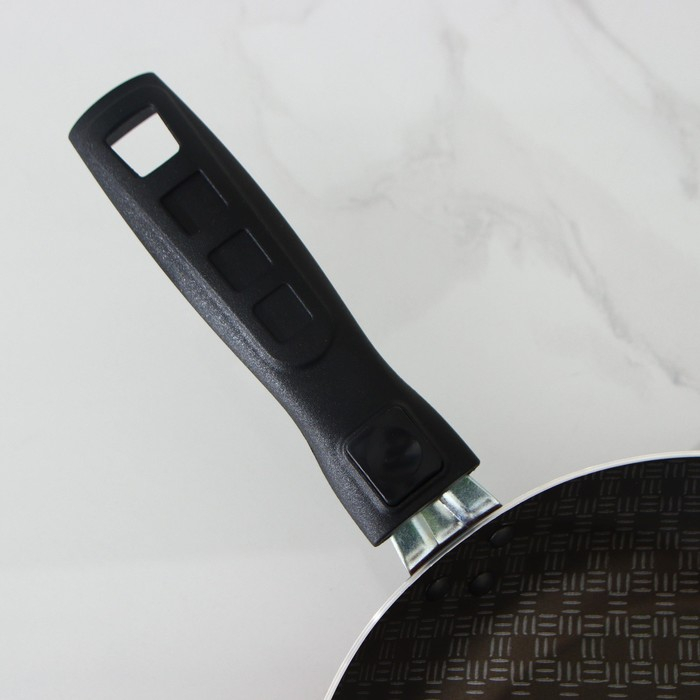 Сковорода &laquo;Хозяюшка&raquo;, d=20 см, съёмная ручка, антипригарное покрытие, цвет бордовый