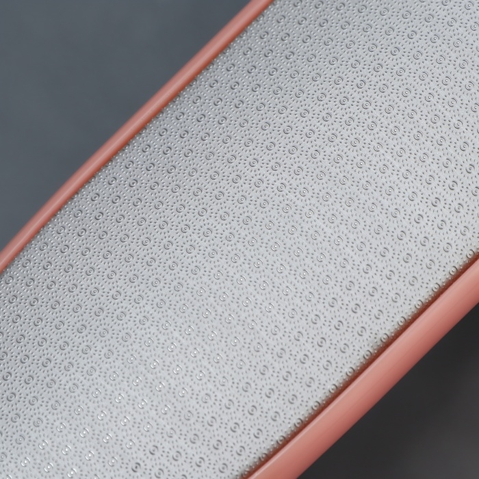 Пилка для ног, трапеция, лазерная, двусторонняя, 24,5 см, цвет розовый