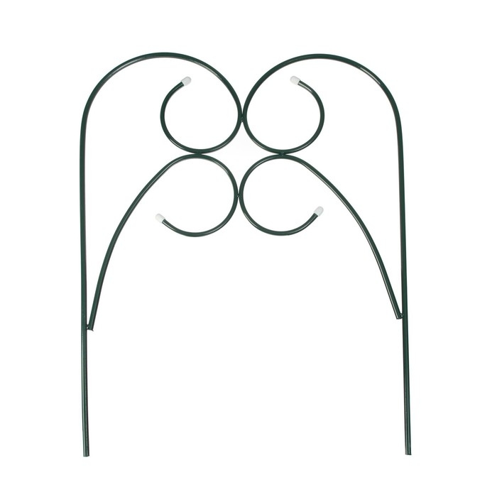 Ограждение декоративное, 55 &times; 300 см, 5 секций, металл, зелёное, &laquo;Садовод&raquo;