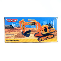 Экскаватор на дистанционном управлении &laquo;Строитель&raquo;, работает от батареек, масштаб 1:18, цвета МИКС