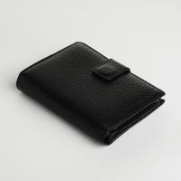 Портмоне мужское на магните 3 в 1, отдел для автодокументов, паспорта, цвет чёрный Портмоне мужское на магните 3 в 1, отдел для автодокументов, паспорта, цвет чёрный