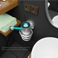 Держатель для фена, 11&times;9,5&times;11 см, алюминий