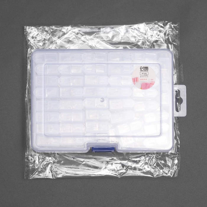 Набор баночек для рукоделия, 42 баночки, 1 &times; 3 &times; 5 см, 18 &times; 11.8 &times; 5.8 см, цвет прозрачный