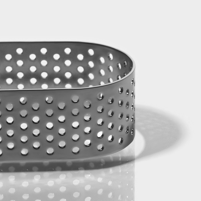 Форма перфорированная для выпечки Доляна «Овал», 3,5×8×2 см, цвет серебристый Форма перфорированная для выпечки Доляна «Овал», 3,5×8×2 см, цвет серебристый