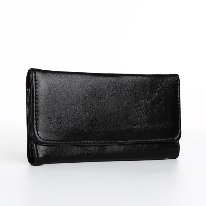 Кошелёк женский на кнопке, цвет чёрный