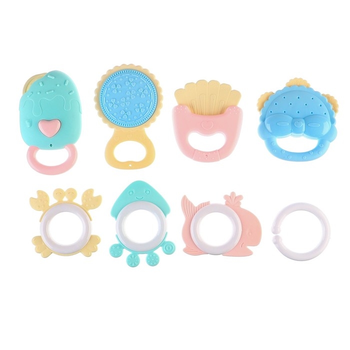 Набор погремушек и прорезывателей &laquo;Нежность&raquo;, 5 шт., Крошка Я
