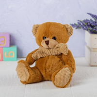 Мягкая игрушка &laquo;Мишка&raquo;, в вязаном шарфике, цвета МИКС