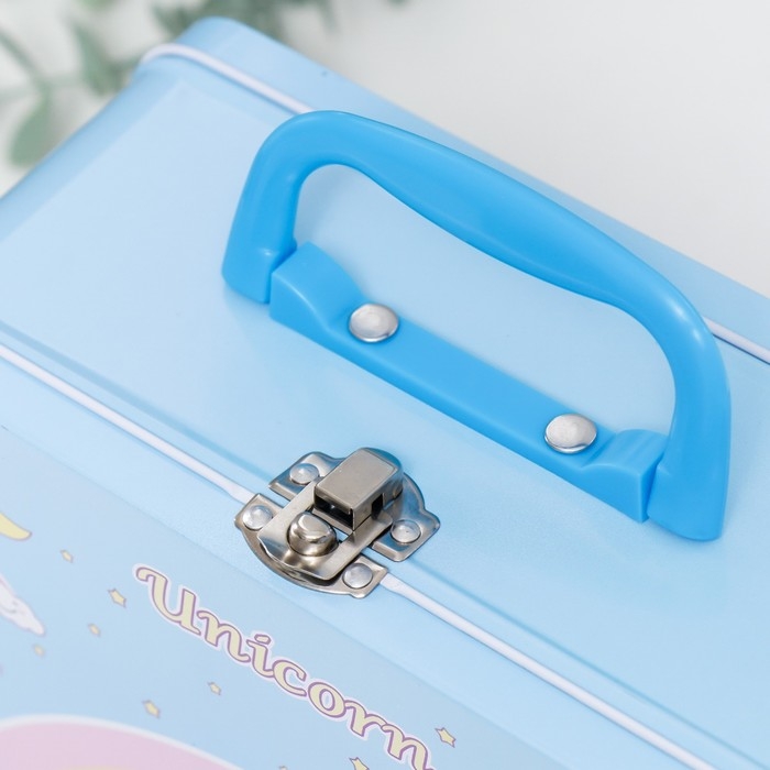 Копилка металл чемодан Копилка металл чемодан "Единорог и радуга" 9,5х15,5х19,5 см