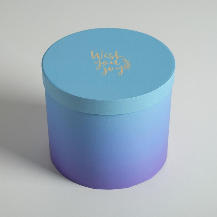 Набор шляпных коробок для цветов 4 в 1, упаковка подарочная, &laquo;Градиент&raquo;, 14 х 13 см - 20 х 17,5 см