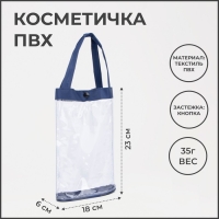 Косметичка на кнопке, цвет синий Косметичка на кнопке, цвет синий