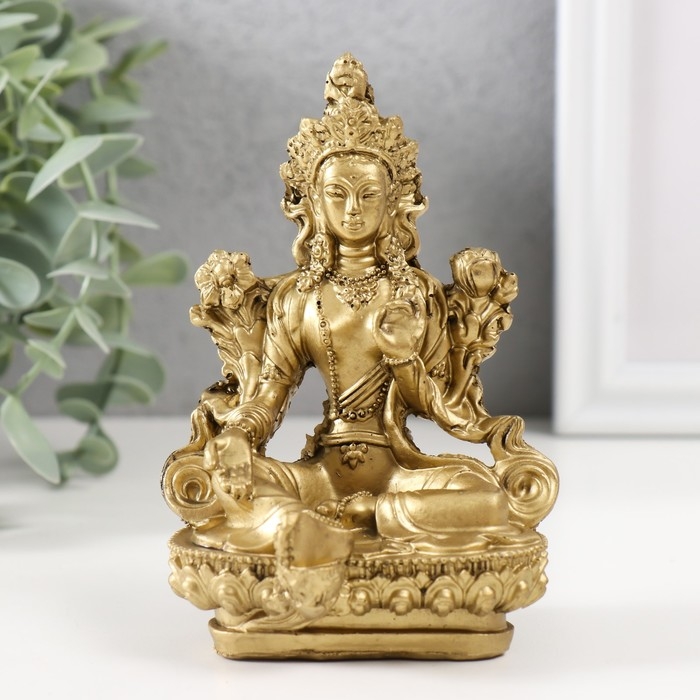 Нэцке полистоун бронза Нэцке полистоун бронза "Парвати" 12,5х8,5х6,7 см