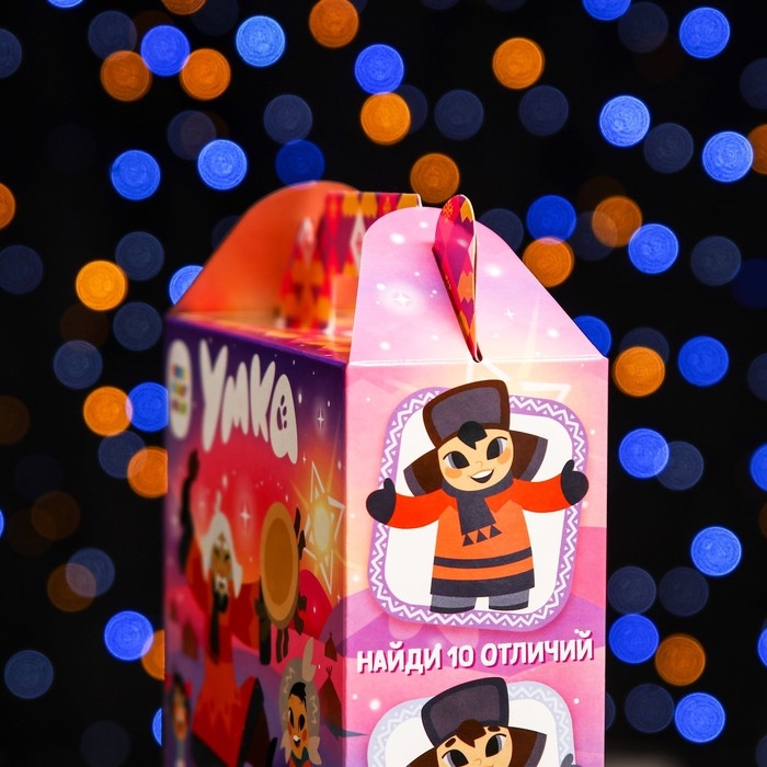 Новый год. Коробка подарочная складная "Умка" 17 х 7 х 25 см.