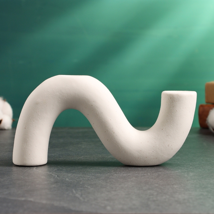 Подсвечник Подсвечник "Жасмин" белый песок, 20х4х10см