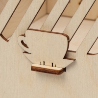 Подставка - органайзер деревянный Доляна &laquo;Барный&raquo;, под стаканы, крышки, трубочки, салфетки, 29,4&times;29,4&times;29,4 см