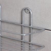 Полка прямоугольная 2-х ярусная, 26,5&times;10,5&times;35 см, цвет хром