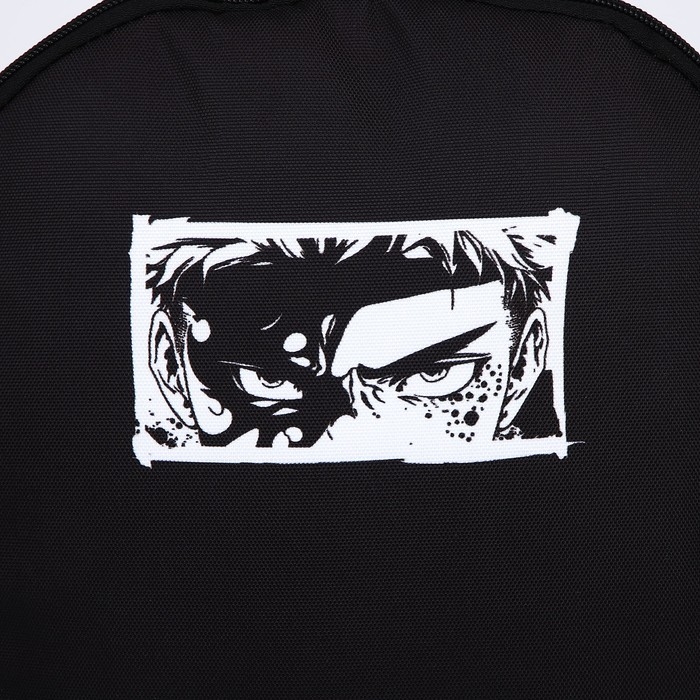 Рюкзак школьный текстильный &laquo;Аниме&raquo;, 38х14х27 см, цвет чёрный