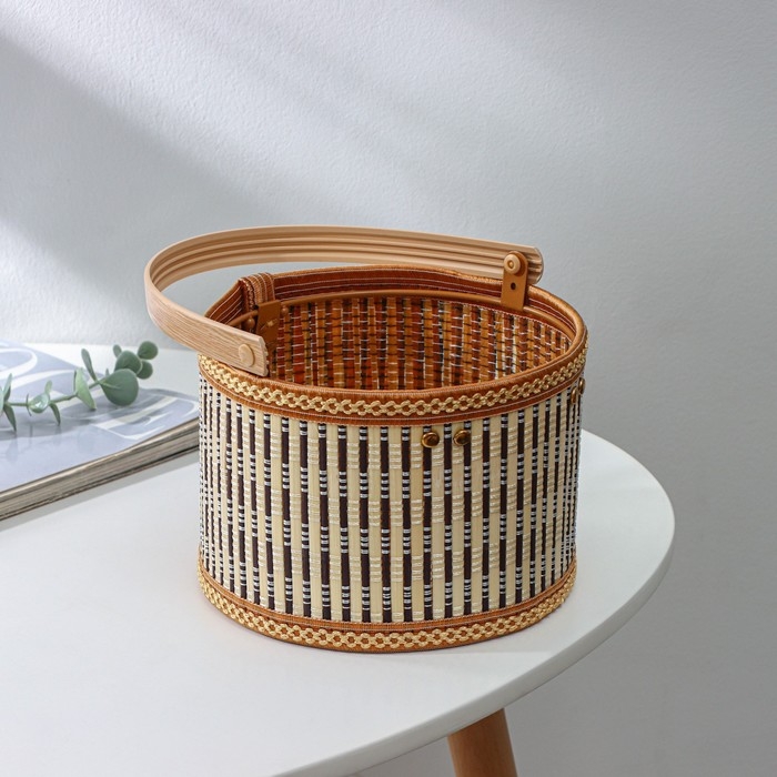 Корзина для хранения Доляна Nature, 18&times;18&times;12, бамбук