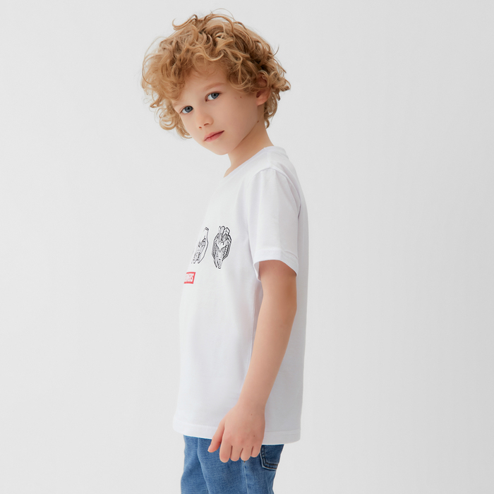 Футболка детская "Трансформеры ", рост 122-128, белый