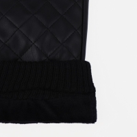 Перчатки женские, безразмерные, без утеплителя, цвет чёрный Перчатки женские, безразмерные, без утеплителя, цвет чёрный