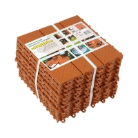 Модульное покрытие, 30 &times; 30 см, пластик, терракотовое, 1 шт.