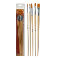 Набор кистей Синтетика 5 штук ЗХК "Сонет №3" (круглые №: 2,6; плоские №: 4,8,12) длинная ручка Набор кистей Синтетика 5 штук ЗХК "Сонет №3" (круглые №: 2,6; плоские №: 4,8,12) длинная ручка