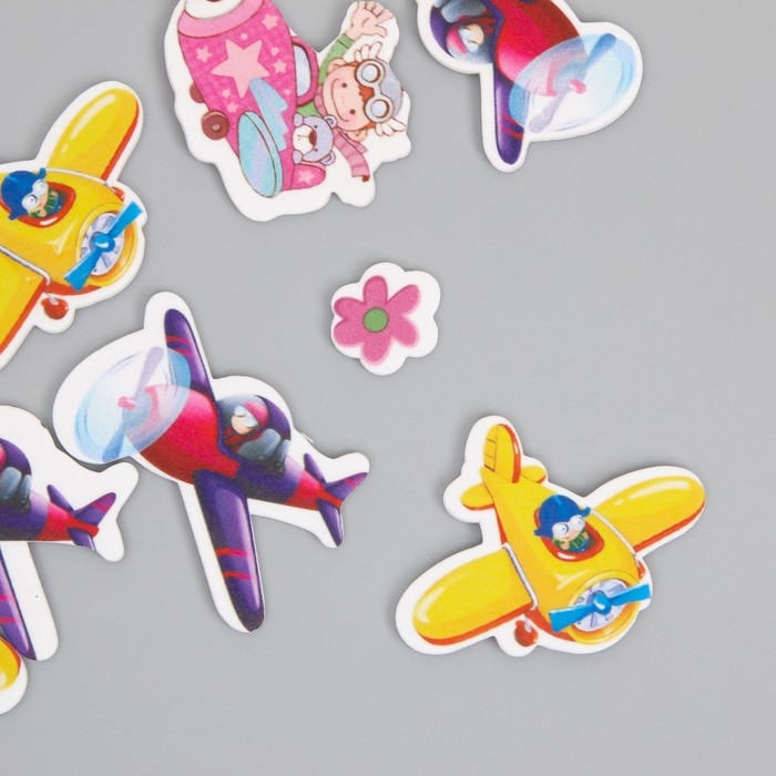 Декор для творчества EVA "Авиация" набор 12 шт 10х13 см