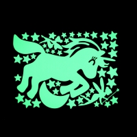 Наклейка 3Д интерьерная светящаяся Единорог 30*20см Наклейка 3Д интерьерная светящаяся Единорог 30*20см