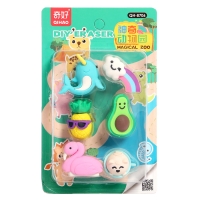 Игровой набор ластиков &laquo;Яркие краски&raquo;, 6 шт., МИКС