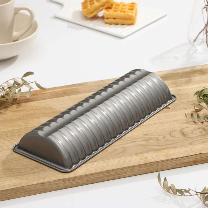 Форма для выпечки &laquo;Жаклин. Рулет&raquo;, 31&times;12&times;4 см, антипригарное покрытие, цвет чёрный