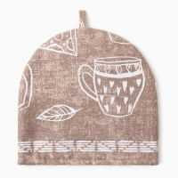 Грелка на чайник "Доляна" Cup of tea 24х24 +/- 3 см, МИКС, 100% хл, 164 г/м2