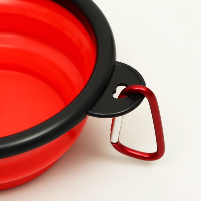 Миска силиконовая, складная, 250 мл, 11 см, красная Миска силиконовая, складная, 250 мл, 11 см, красная
