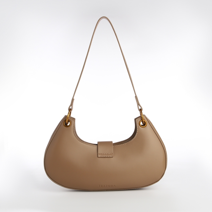 Сумка женская багет на молнии TEXTURA, средний размер, цвет светло-коричневый Сумка женская багет на молнии TEXTURA, средний размер, цвет светло-коричневый