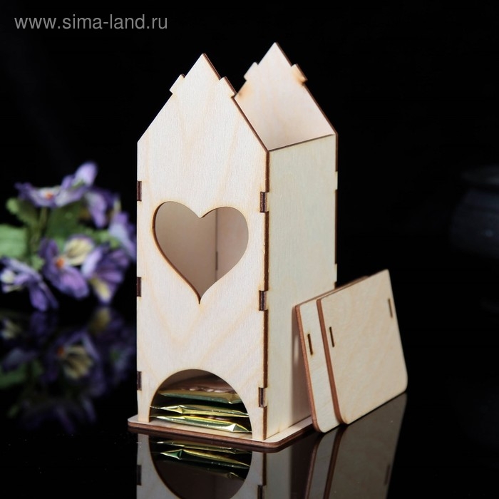 Чайный домик "Сердечко", 9х9х22 см
