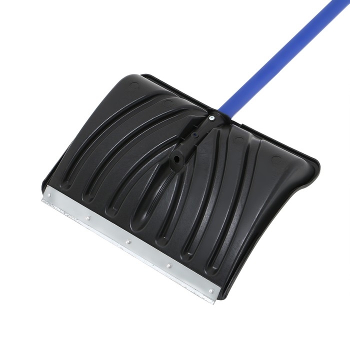 Лопата пластиковая, ковш 440 &times; 315 мм, с металлической планкой, черенок, &laquo;Крепыш&raquo;