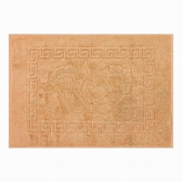 Полотенце для ног жаккард Ножки 50х70см, цв.кофе с молоком, 700г/м, хлопок 100%