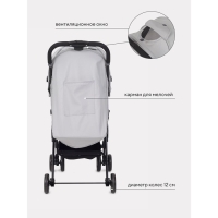 Коляска прогулочная детская RANT basic &laquo;UNO&raquo;, складывается в трость, цвет Soft Grey